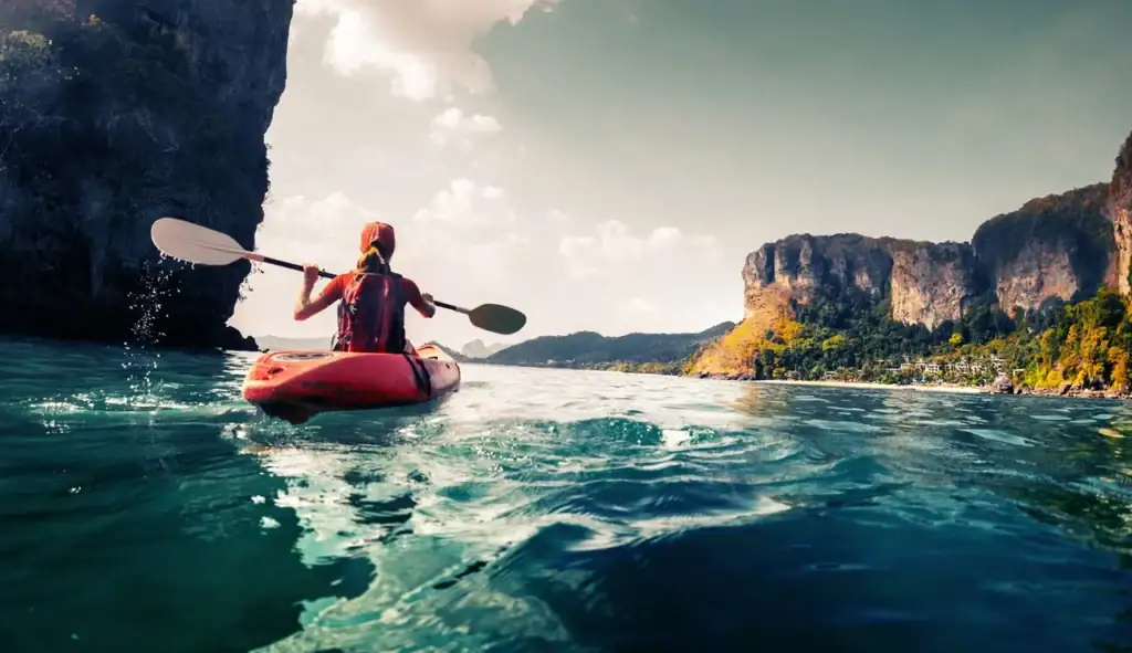 woman rowing boat